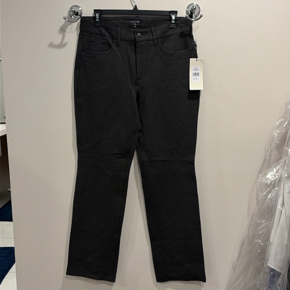 NYDJ Marylin Straight dark heather grey pants
